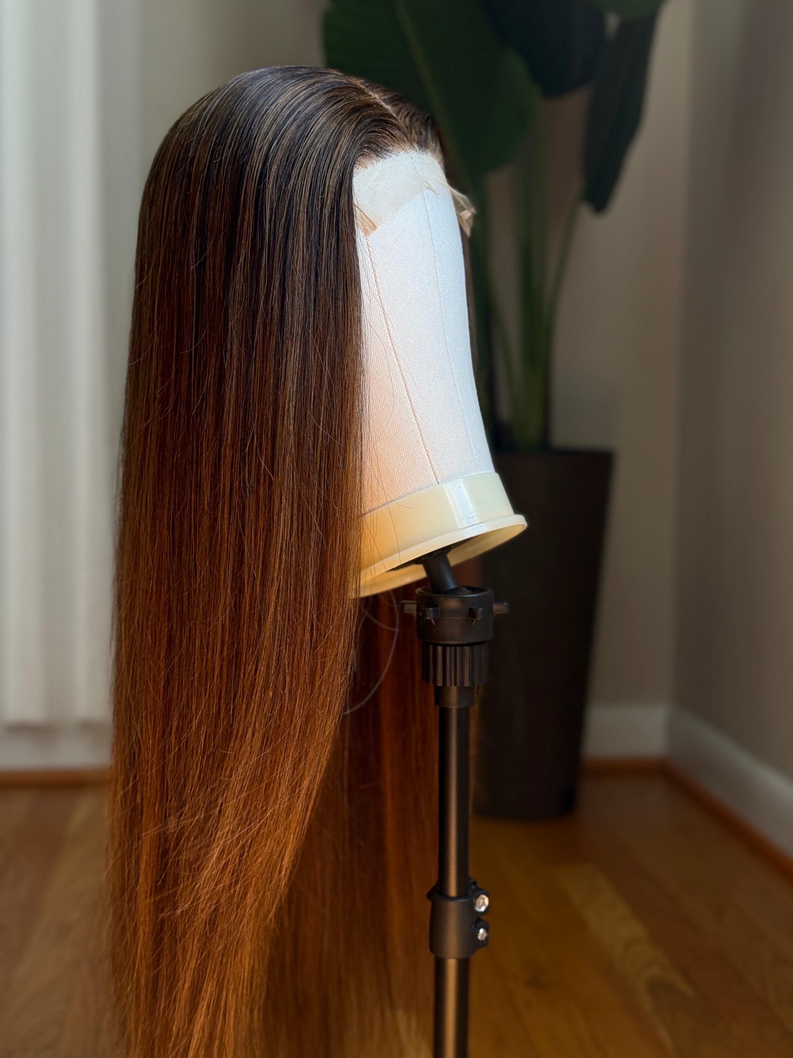 SDD Piano Hair #2/#8 Vietnamese straight wig - side view