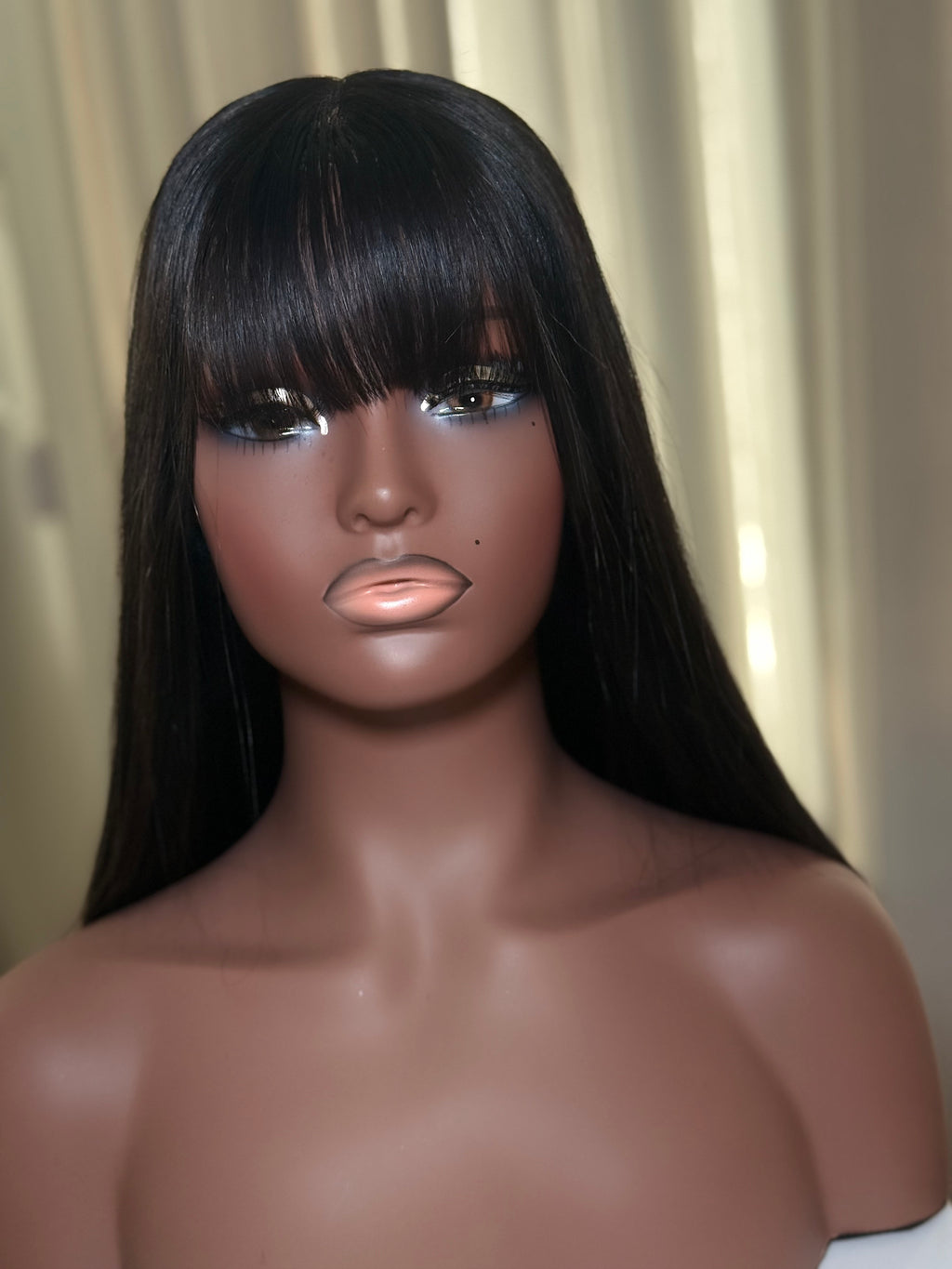 She BANG bone straight Vietnamese wig with bangs - front view