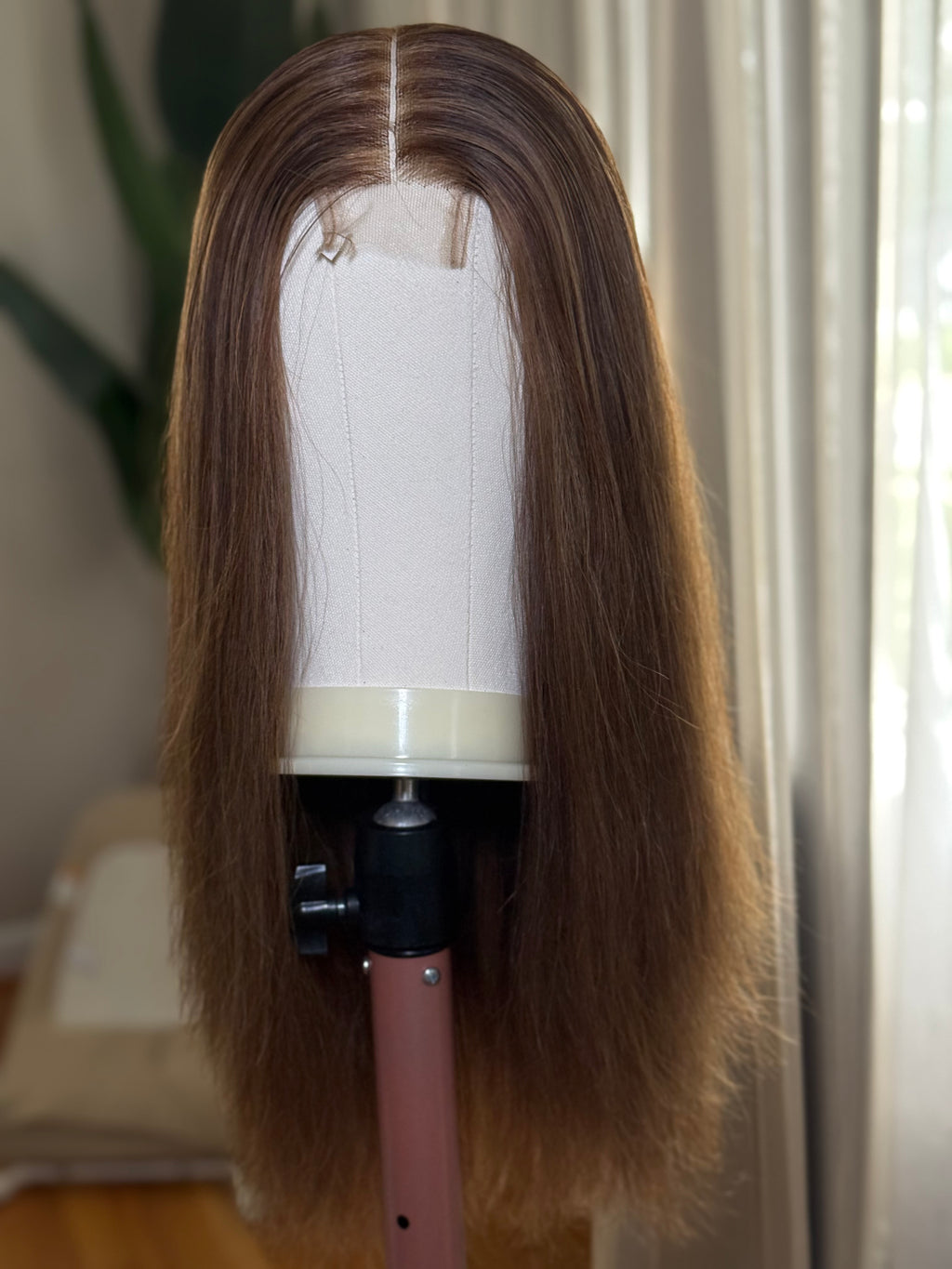 SDD Piano Hair with Curls on wig stand