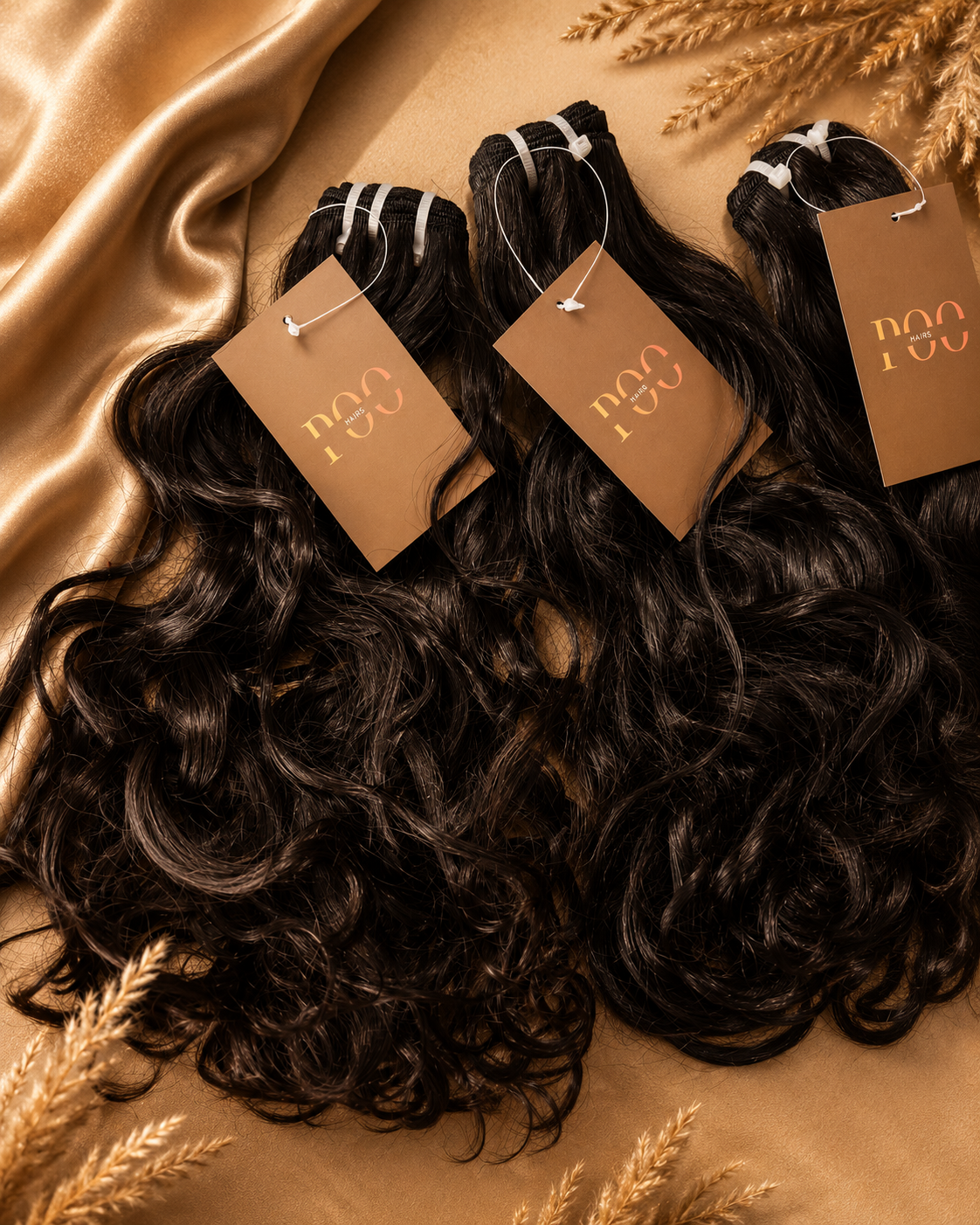 Double Drawn Raw Indian Bouncy Wavy Hair Bundles — 16" 3-Bundle Deal